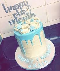 One Year Birthday Cake For Baby Boy 1 Year With Name Happy One Month Cake Topper Baby Decorations Newborn Smash Etsy Birthday Cake Toppers Smash Cake Topper Happy One Month