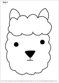 Draw the legs closest to us. Learn How To Draw An Alpaca Face For Kids Animal Faces For Kids Step By Step Drawing Tutorials