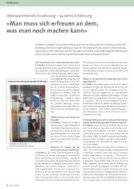 Bei der parenteralen ernährung werden die benötigten nährstoffe (kohlenhydrate, proteine, fette, vitamine und spurenelemente) meist über einen zentralvenösen zugang, als infusion, direkt in den blutkreislauf beförtdert. Man Muss Sich Erfreuen An Dem Was Man Noch Machen Kann Rosenfluh Ch