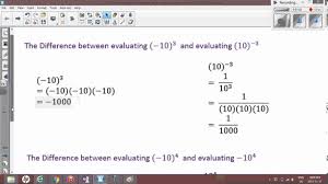Exponents Negatives In Brackets And Negative In The Exponents Youtube