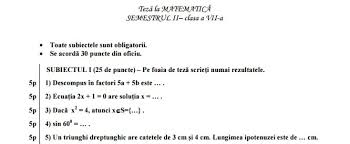 Check spelling or type a new query. Model Teza La Matematica Pentru Clasa A 7 A Semestrul 2 Rezolvare Jitaruionelblog Pregatire Bac Ejercicios Matematicos Secundaria Matematicas Ejercicios