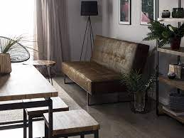 Sofa derby ist ein trendiges einzelsofa in einem beliebten cognacfarbenen textilleder. Schlafsofa 3 Sitzer Lederoptik Braun 189 Cm Derby Beliani De