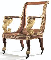 grand fauteuil en bois peint et dore d epoque empire attribue a jacob desmalter lot sotheby s antikalar berjer koltuk koltuklar
