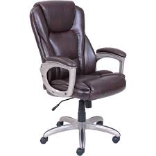 Serta Big Tall Bonded Leather Commercial Office Chair With Memory Foam Brown Walmart Com Walmart Com