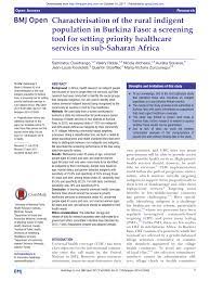 Uals with a sense of meaning and of obligation to others, while inhibiting risky behaviours and encouraging. Pdf Characterisation Of The Rural Indigent Population In Burkina Faso A Screening Tool For Setting Priority Healthcare Services In Sub Saharan Africa