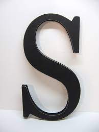 Wood Letter S Sign 15 Inch Black Distressed Initial Monogram Personalized Nur Gallery Wall Decor Personalized Nursery Decor Typography Wall Decor