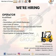 Temukan lowongan kerja operator forklift di pt gloster furniture. Operator Forklift Jakarta Timur Atmago