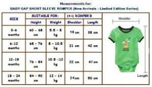 sizechart gapss clothing sizes baby sewing baby dress