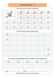 Free printable alphabet worksheets help your kids learn to recognize and write letters in both uppercase and lowercase letters. Free A Z Capital Cursive Handwriting Worksheets Suryascursive Com