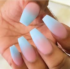 Pin By Nen On Nails Blue Ombre Nails Pink Ombre Nails Short Acrylic Nails