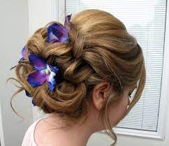 Wedding Hair Accessories Blue Purple Dendrobium Orchid Bobby Pins Set Of 4 Bridal Hair Flowers Wedding Hair Pins Wedding Hairstyles Orchid Hair Pins