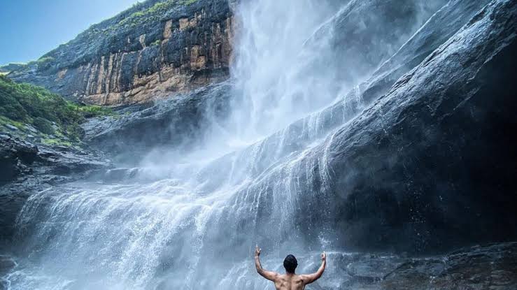 Kataldhar Waterfall in Lonavala, AI generated