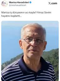Manisa'nın tanınan iş insanlarından Yılmaz Sevim'in vefat haberi,  sevenlerini ve iş dünyasını yasa boğdu. Manisa iş dünyasının sevilen  isimlerinden Yılmaz Sevim'in vefat ettiği üzüntüyle öğrenildi. Ailesi,  yakınları ve sevenleri acı haberle derin