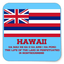 The Life Of The Land Is Perpetuated In Righteousness Meaning Hawaii State Flag And Motto Sticker Zazzle Com Hawaii State Flag State Flags Motto
