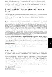 Our plagiarism checker is loved by our users. Pdf Academic Plagiarism Detection A Systematic Literature Review