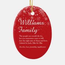 Personalised Christmas Your Family Definition Ceramic Ornament Zazzle Com Custom Holiday Card Personalized Christmas Unique Christmas Gifts