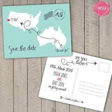 Destination Wedding Save The Date Postcard Travel Theme Custom Printable D Destination Wedding Save The Dates Travel Wedding Invitations Wedding Saving