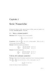 Are first given the texts of exercises proposed and the. Serie Numeriche Esercizi Svolti Analisi Matematica Ii Docsity