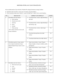 Praktek ipa, cahaya dan sifatnya ). Kriteria Penilaian Ujian Praktik Ipa Pdf