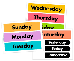 You can pin this chart on a wall of the kid's study room. Days Of The Week Chart Free Printable Zimer