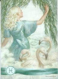 Pisces Stunning Original Zodiac Artwork By Christine Mitzuk For 2015 Llewellyn Astrology Calendar Zodiac Star Signs Star Signs Aquarius Zodiac Art