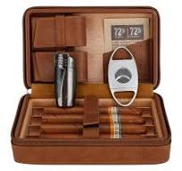 Amazon.com: CiTree Cigar Travel Humidor, Cedar Wood Leather ...