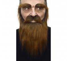 Bigote con Barba y Cejas marrón