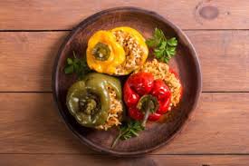 Poivrons Farcis Au Riz Poivrons Farcis Riz Poivrons Farcis Recette Poivron Farci