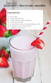 If you are looking for a fruit smoothie with almond milk, you'll love this recipe. Low Carb Strawberry Cheesecake Smoothie Cheesecake Smoothie Keto Smoothie Recipes Low Carb Smoothies