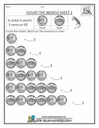 Free Math Money Worksheets Worksheet For Preschool Pre