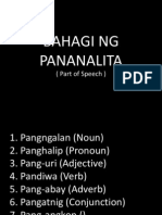 Ang pandiwa ay bahagi ng pananalita na nagsasaad ng kilos o galaw. Bahagi Ng Pananalita1