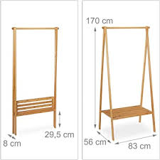 Relaxdays Portant Pliable Bambou Penderie Porte Vetements Tringle Rangement Dressing Etagere Hlp 170x83x56cm Nature 170 X 83 X 56 Cm Amazon Fr Cuisine En 2020