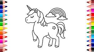 How To Draw Cute Unicorn Unicorn Drawing Easy Unicorn Coloring Page Unicorn Coloring Pages Unicorn Drawing Cute Drawings