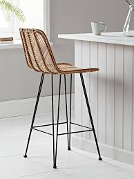 chevron flat rattan counter stool