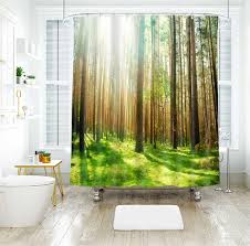 Gridscape factory window shower screen. 3d Bathroom Shower Curtains Thicken Watertight Washable Bath Screens Extra Long Bath Shower Bathtub Accessories