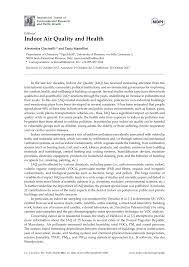 Y thermal comfort y outdoor air ventilation y operations and maintenance y water intrusion and moisture y communication. Pdf Indoor Air Quality And Health