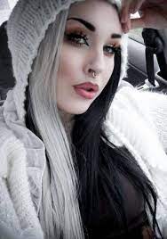 Half Black Half Blonde Hairstyles Silver Hair Half And Half Hair Dyed Hair