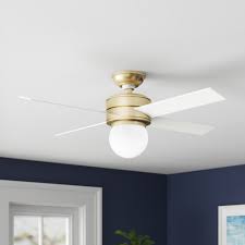 New art deco wood veneer ceiling fan chandelier combo pendant lighting for living room. Wayfair Brass Ceiling Fans You Ll Love In 2021