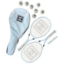 Chanel tennis ball sandals with ankle tie. White Cotton Tennis Chanel White In Cotton 8750219