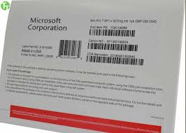 اللغة الإنجليزية Microsoft Windows 7 Professional Oem Package 32 Bit 64 Bit