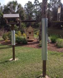 Bird Feeder Pole With Baffle Pin On Birds Feeders And Houses