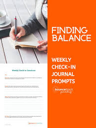 Finding Balance Printable Weekly Journal Page In 2020 Finding Balance Dealing With Anger Journal Prompts