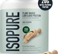 Isopure Plant-Based Protein Powder – 20g Organic Pea and Rice Protein with  a Complete Amino Acid Profile – Supports Muscle Recovery & Lean Nutrition,  ...