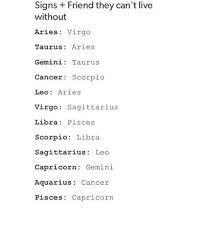 But i forgive well i just started dating a cancer guy we 1st used to be friends n all but now we are dating n like we have soo much in comment so far we have 1 month. Zodiac Signs On Twitter Signs Friend They Can T Live Without D Tagged Your Friends Now Http T Co Nkoja7cyan