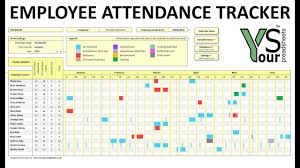 Free 2020 employee attendance calendar. Employee Attendance Tracker Spreadsheet Youtube