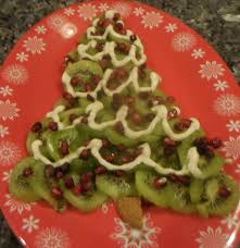 A 100% fruit christmas tree. Kiwi Pomegranate Christmas Tree Salad Recipe Quick Cooking