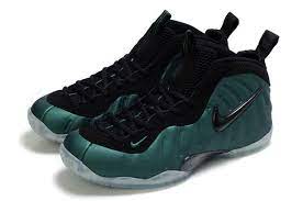 foamposite steel green blue white running shoes shoes nike foamposite