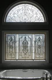 Install a leaded glass, stained glass or frosted glass replacement window. Custom Master Bath Window By Art Glass By Wells Http Www Artglassbywells Com Bath Windows Stained Glass Door Window Stained Bath Window
