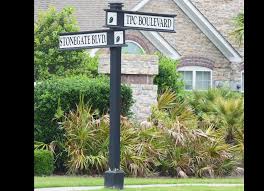 Embossed (raised letters) street name signs. Custom Street Signs