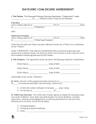The hours of training must be completed as follows if an instructor provides a course in fewer hours than required, the training is not in compliance with the law. Free Daycare Child Care Contract Template Pdf Word Eforms